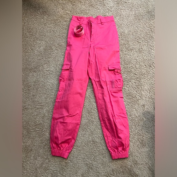 HOT PINK CARGO PANTS - LIMITED BLACKMILK FUCHSIA HOT PINK NWOT SIZE 10 BM - Picture 9 of 9